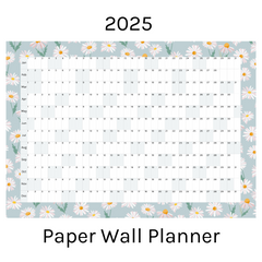 Horizontal 2025 Paper Wall Planner | Daisy Lane
