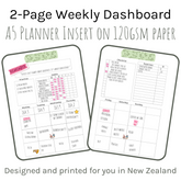 Loose Leaf Planner Inserts 120gsm | 2-Page Weekly Dashboard