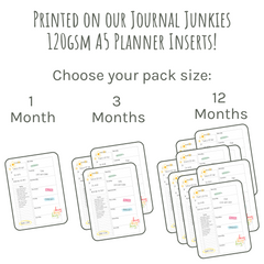 Loose Leaf Planner Inserts 120gsm | 2-Page Weekly Dashboard