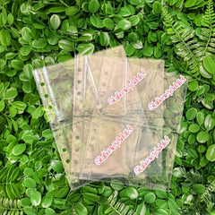 Clear Planner Pockets | A5 Double Sided Quad Pockets