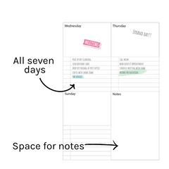 Loose Leaf A5 Planner Inserts 120gsm | Super Block Weekly