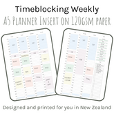 Loose Leaf A5 Planner Inserts 120gsm | Timeblocking Weekly