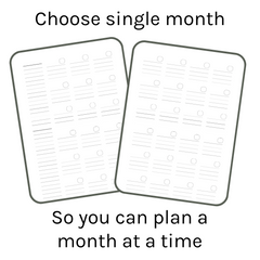 Loose Leaf A5 Planner Inserts 120gsm | Undated Monthly 2-Page Spread