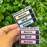 Powered by AAAs | Vinyl, Laminated Sticker