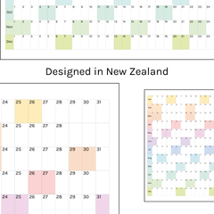 Horizontal 2026 Paper Wall Planner | Julie's Rainbow