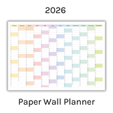 Vertical 2026 Paper Wall Planner | Julie's Rainbow