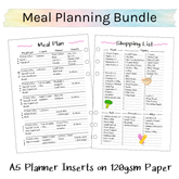 A5 Planner Inserts 120gsm | Nifty Meal Planning Bundle