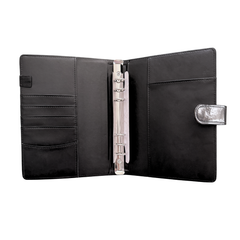 Loose Leaf 6-ring Binder A5 Planner Cover | Black Moonstone