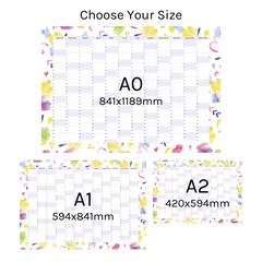 Vertical 2025 Paper Wall Planner | Scribble Splash