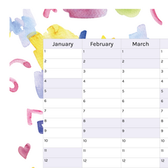 Vertical 2025 Paper Wall Planner | Scribble Splash