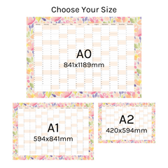 Vertical 2025 Paper Wall Planner | Sorbet Garden