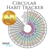 Circular habit tracker 4 pack pdf download cover image