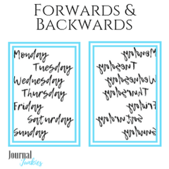 Handlettering weekdays for tracing in your bullet journal