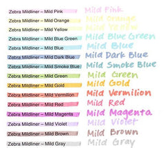 zebra mildliners nz all colours packs colour pallets