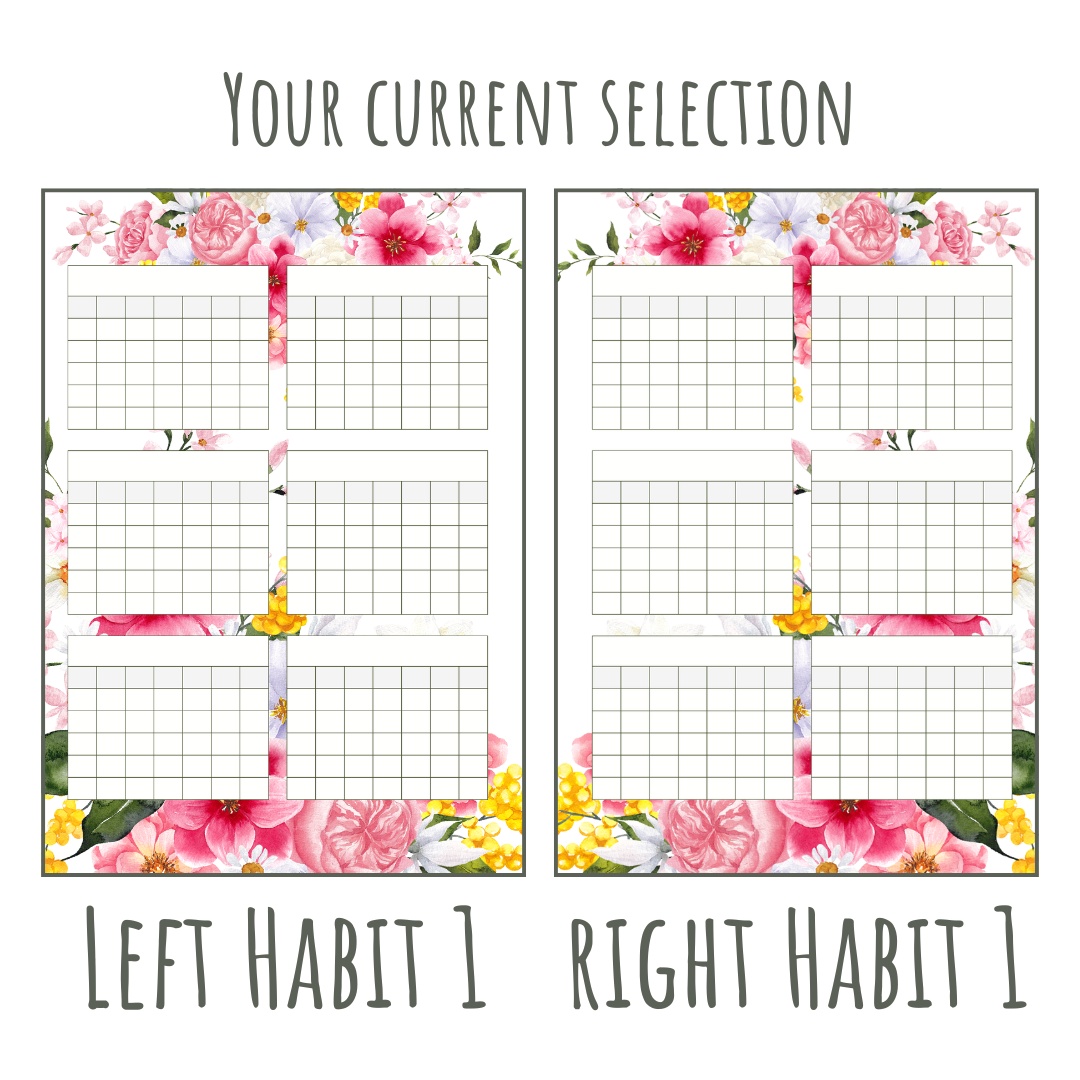 Pretty Floral A5 120gsm Planner Insert | Habit Tracker
