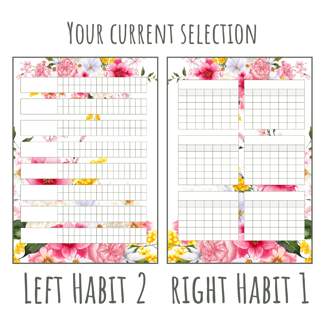 Pretty Floral A5 120gsm Planner Insert | Habit Tracker