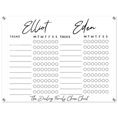 Reusable Weekly Task, Chore and Habit Chart | Blank Two Column