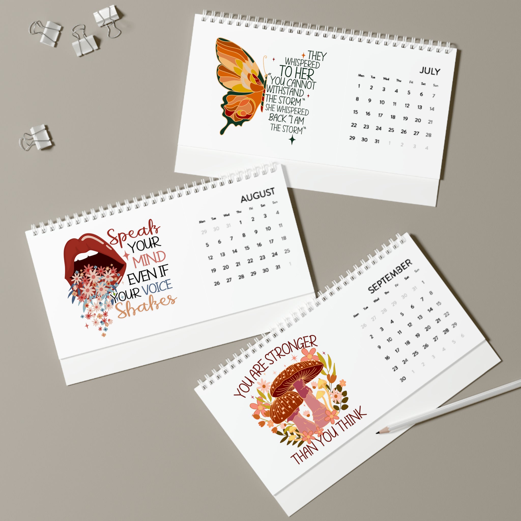 InPower Desk Calendar | 2024 grid - Women's Refuge