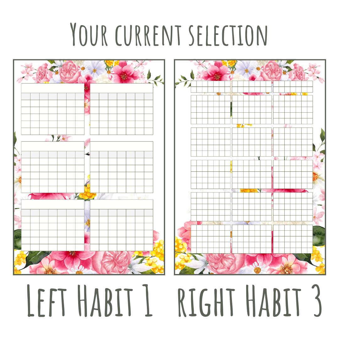 Pretty Floral A5 120gsm Planner Insert | Habit Tracker