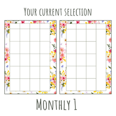 Pretty Floral A5 120gsm Planner Insert | Monthly Spread