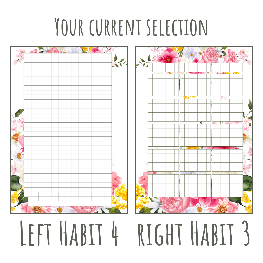 Pretty Floral A5 120gsm Planner Insert | Habit Tracker