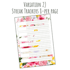 Pretty Floral A5 120gsm Planner Insert | Habit Tracker