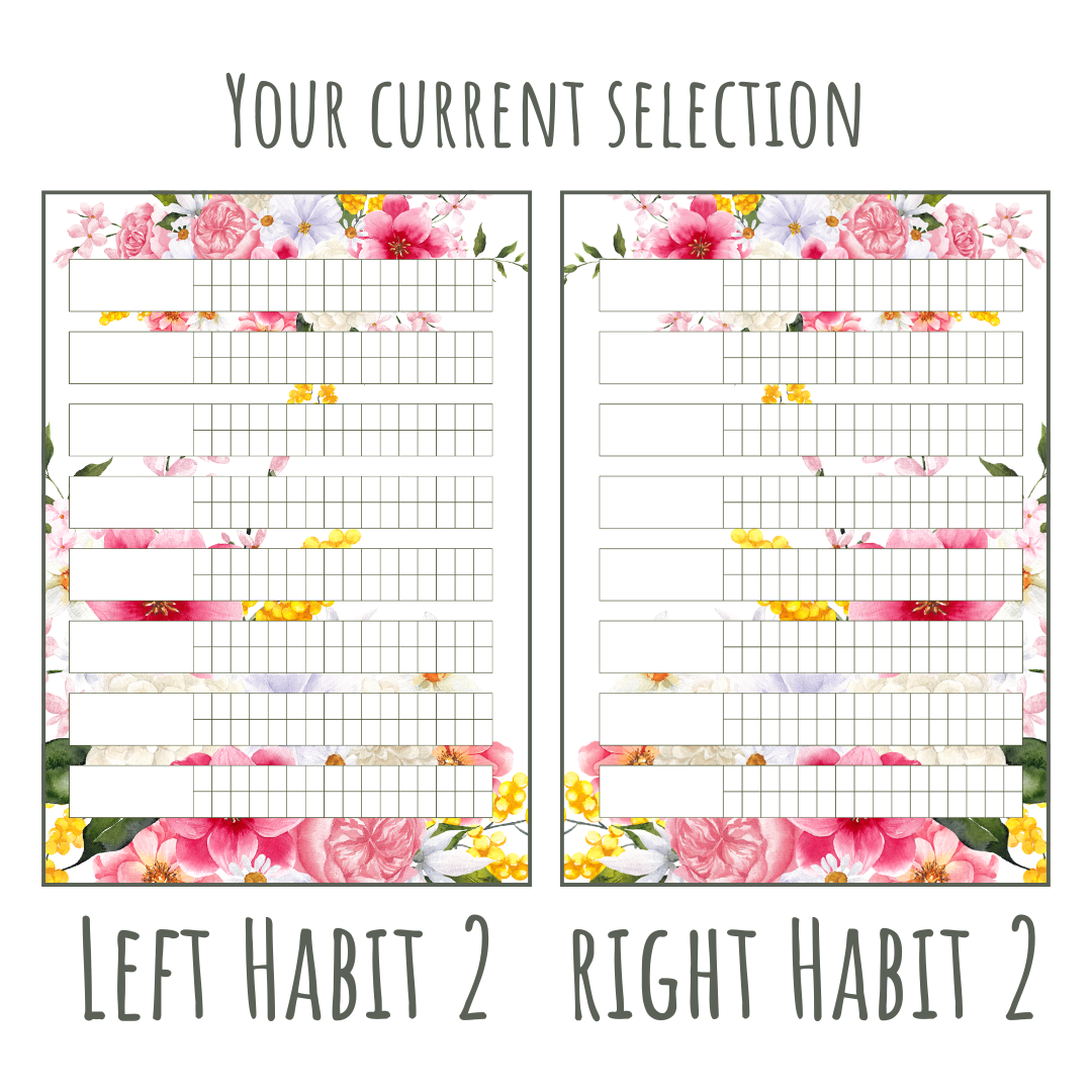 Pretty Floral A5 120gsm Planner Insert | Habit Tracker