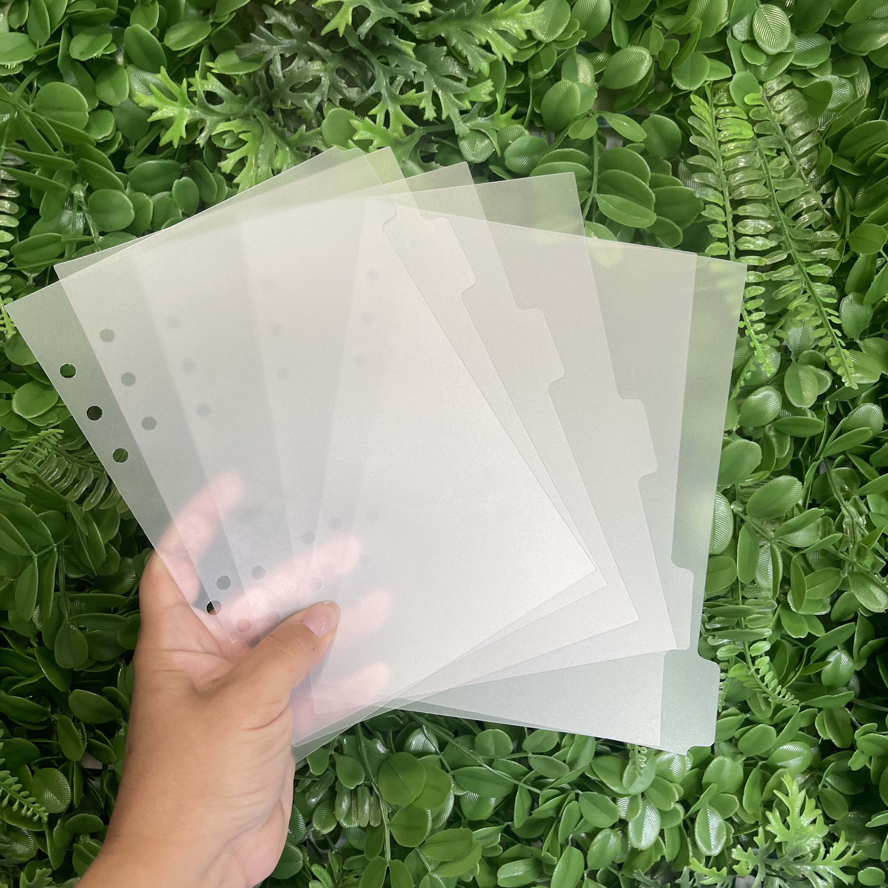 A5 Loose-Leaf Planner Dividers | Frosted 6 Side Tab Pack