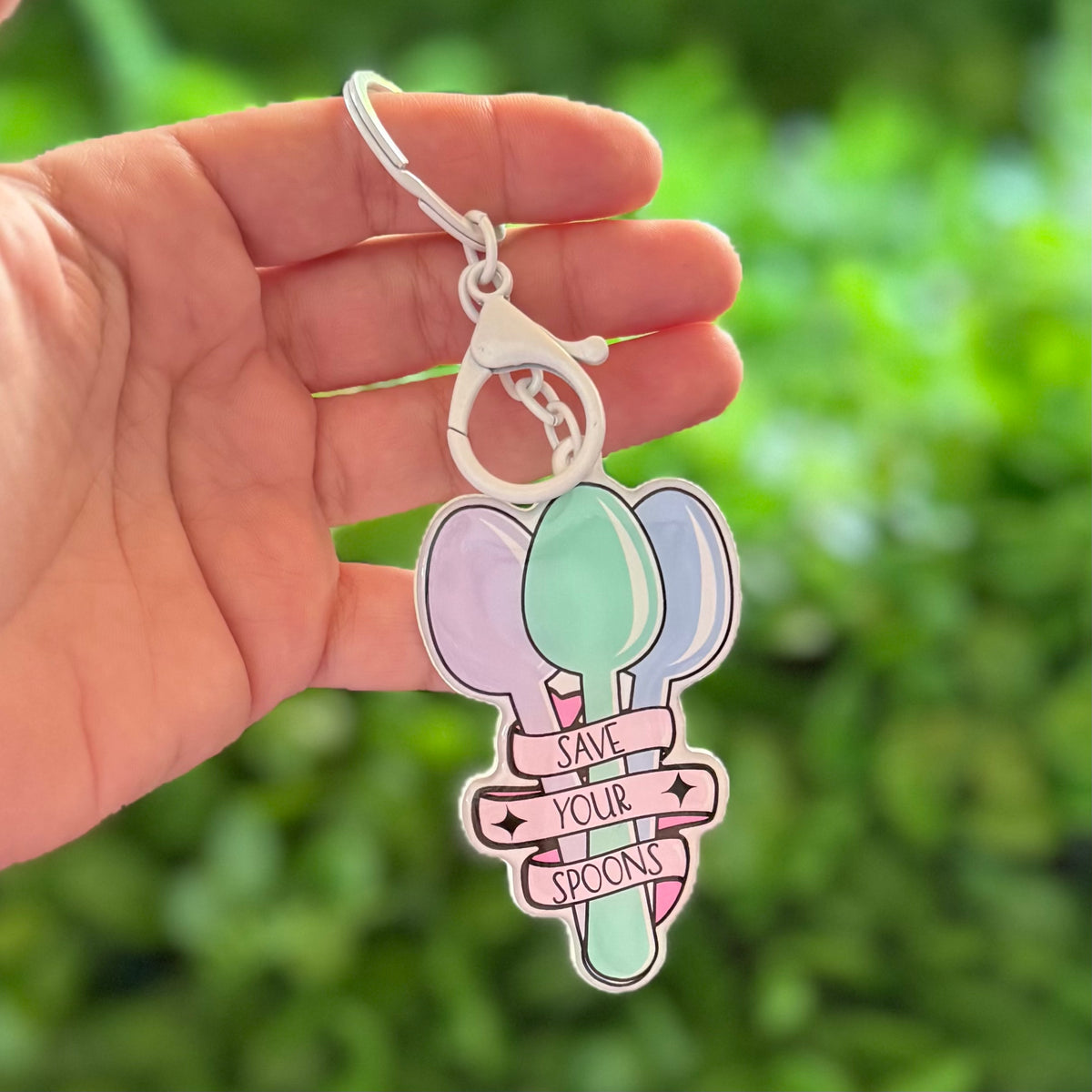 Save Your Spoons | Acrylic Keyring