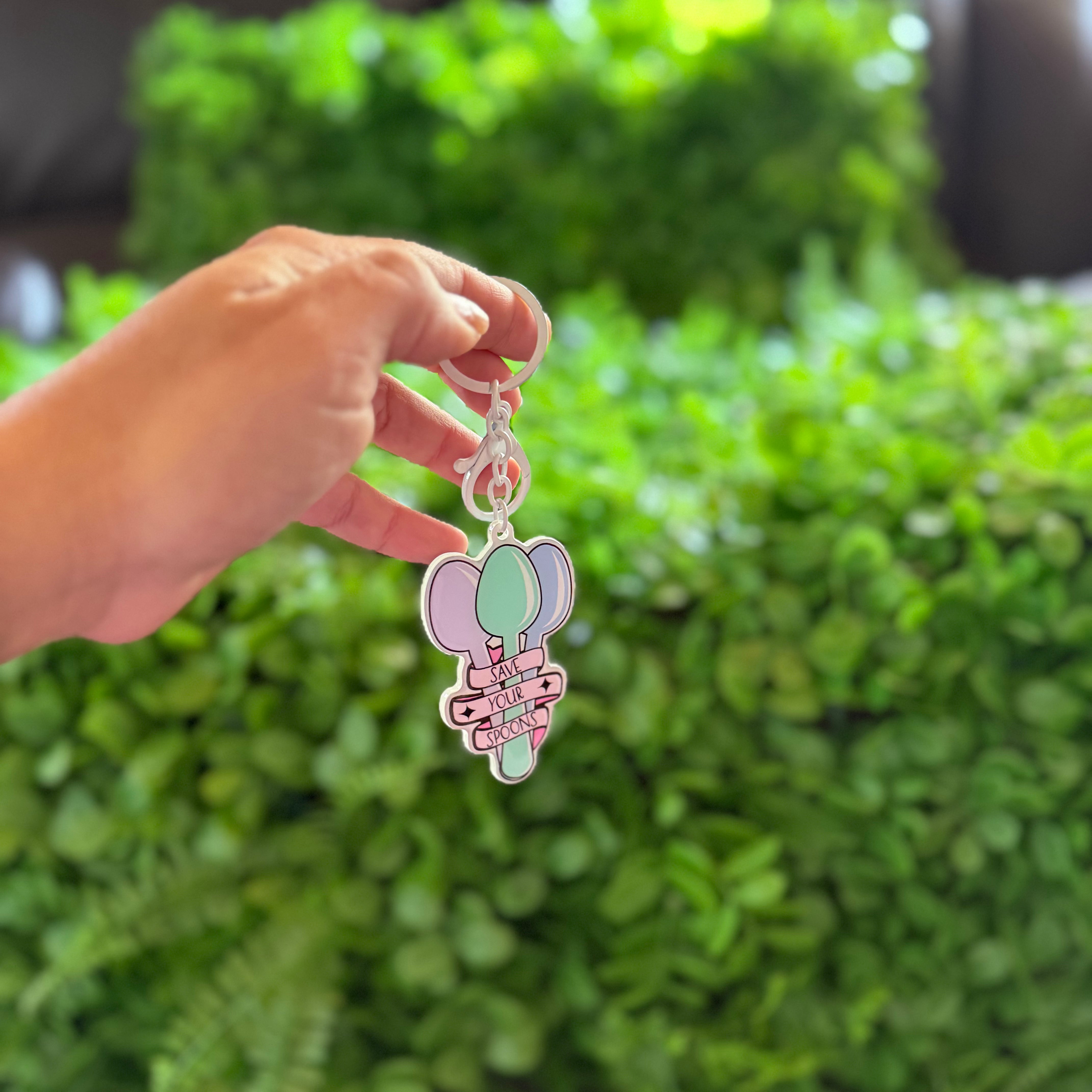 Save Your Spoons | Acrylic Keyring