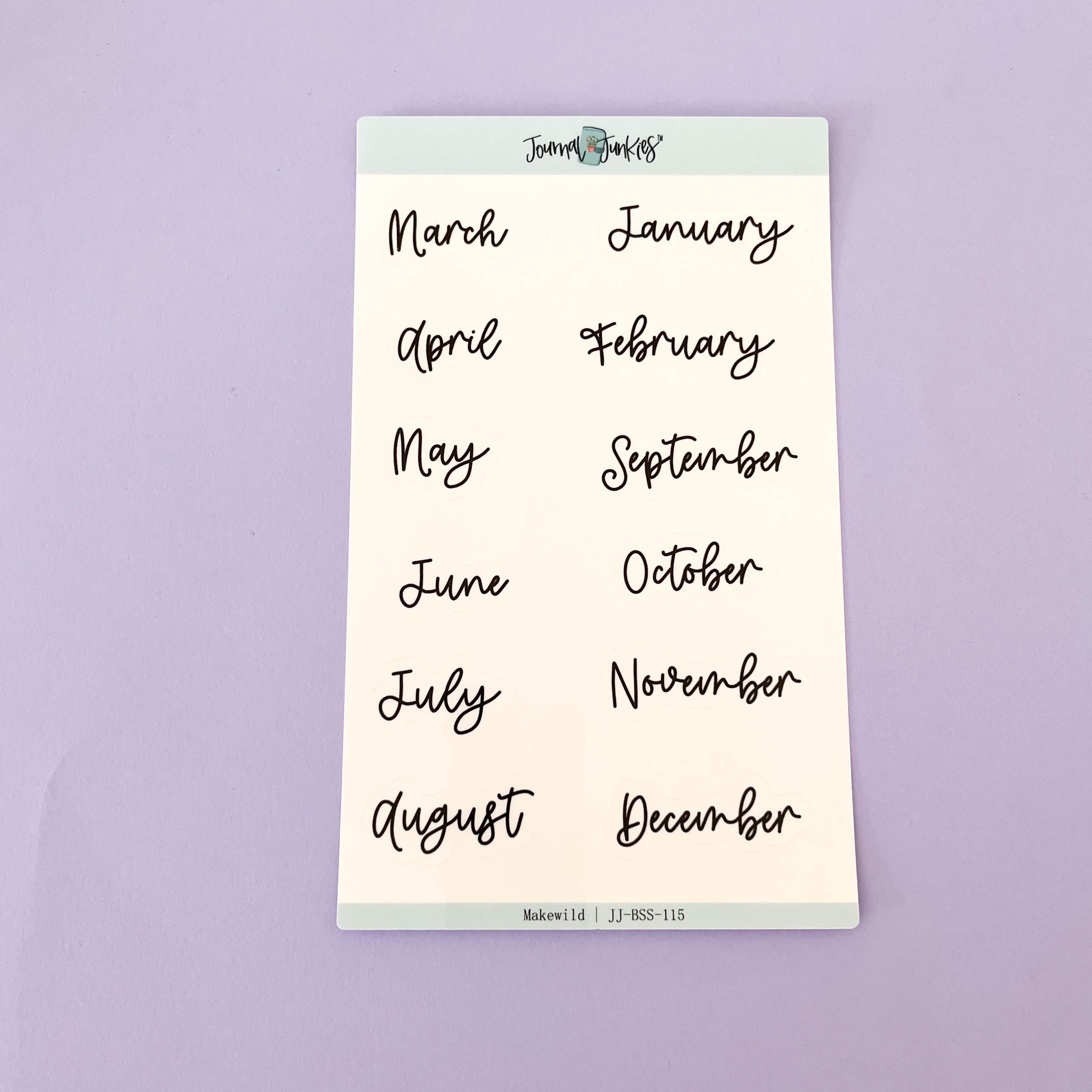 Monthly Planner Stickers | Makewild
