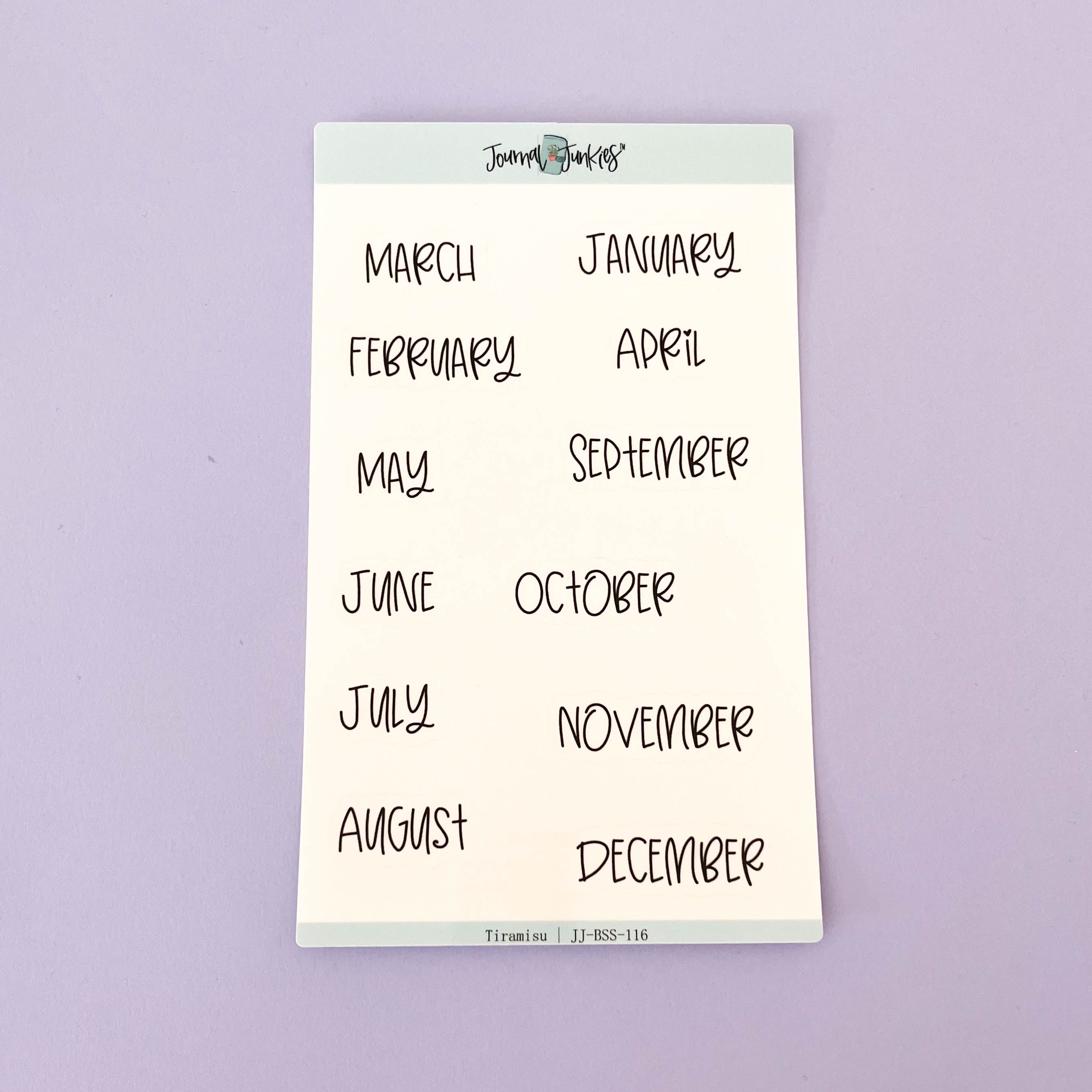 Monthly Planner Stickers | Tiramisu
