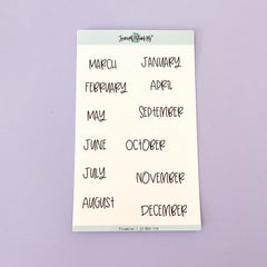 Monthly Planner Stickers | Tiramisu