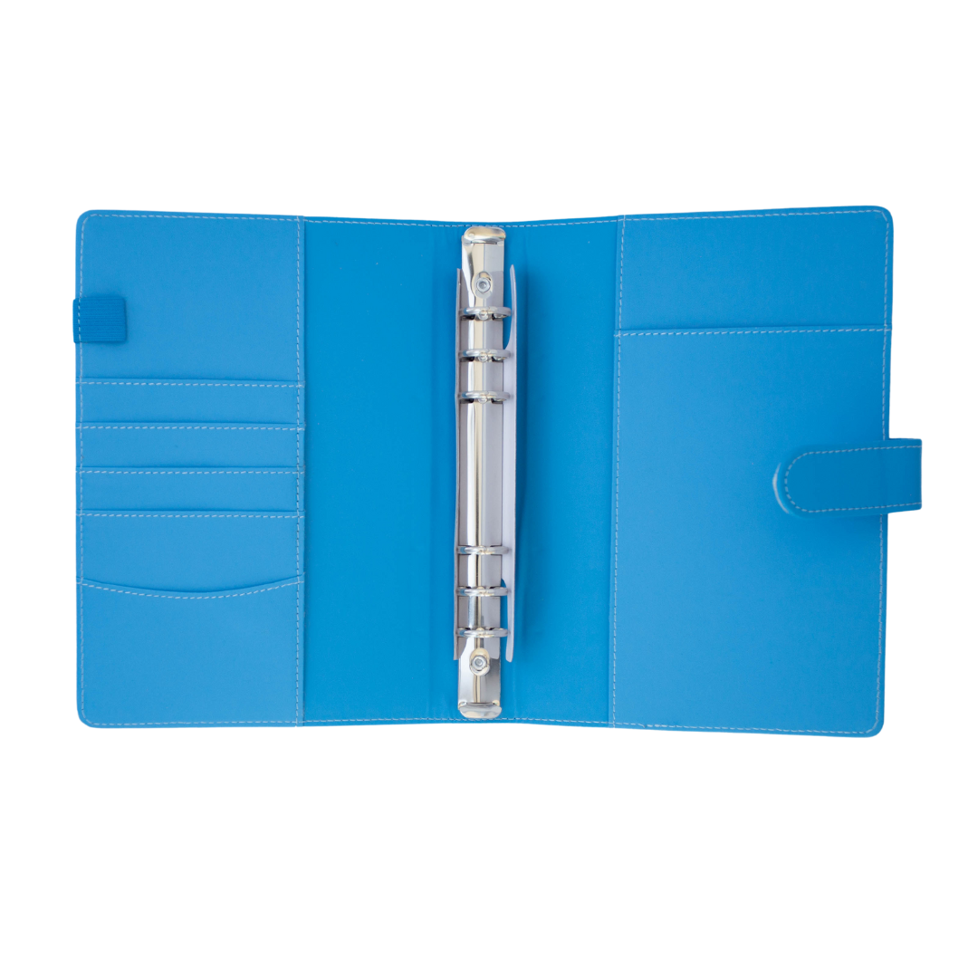 Loose Leaf 6-ring Binder A5 Planner Cover | Azure Blue