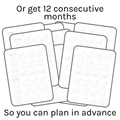 Loose Leaf A5 Planner Inserts 120gsm | Undated Monthly 2-Page Spread