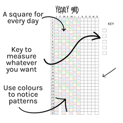 Loose Leaf A5 Planner Inserts 120gsm | Yearly Grid Tracker