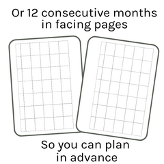 Loose Leaf A5 Planner Inserts 120gsm | Undated Monthly Calendar Log