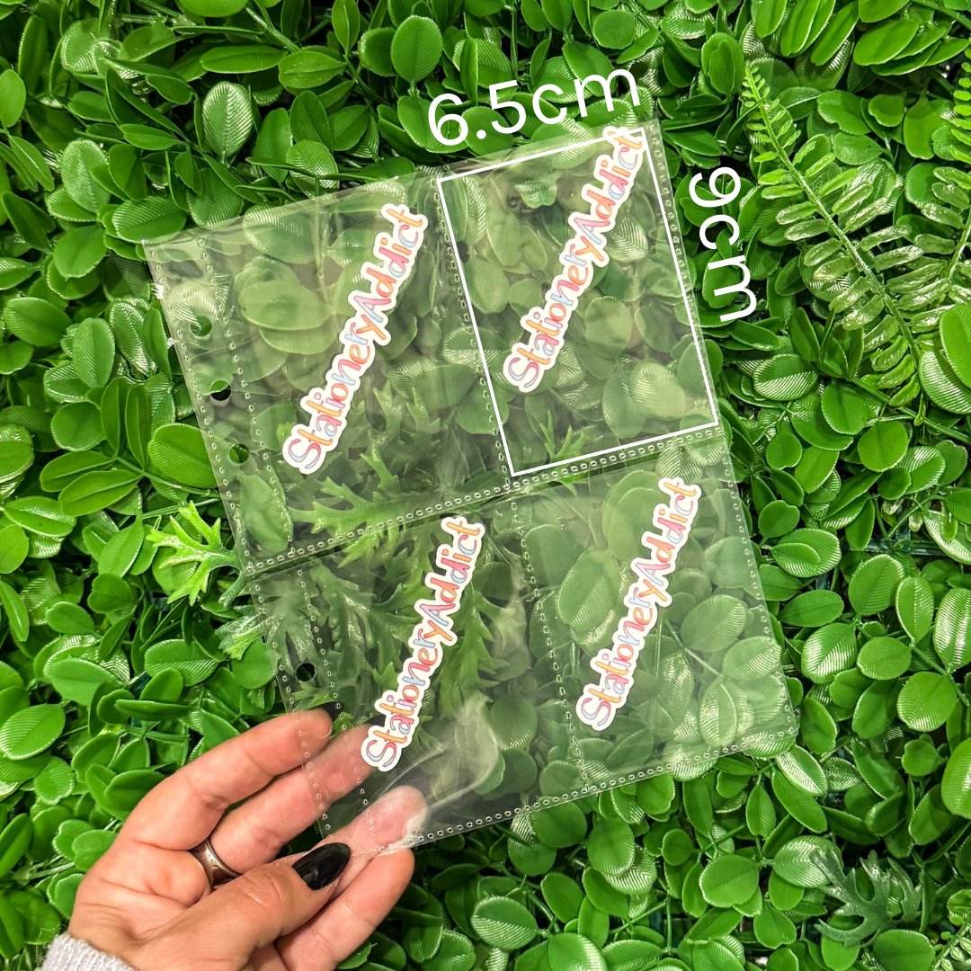 Clear Planner Pockets | A5 Quad Pockets