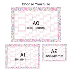 Vertical 2025 Paper Wall Planner | Lavender Bloom