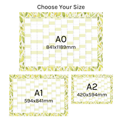 Vertical 2025 Paper Wall Planner | Lemon Leaf
