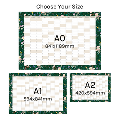 Vertical 2025 Paper Wall Planner | Mushroom Meadow