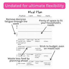 A5 Planner Inserts 120gsm | Nifty Meal Plan