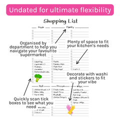 A5 Planner Inserts 120gsm | Nifty Meal Planning Bundle