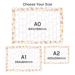 Vertical 2025 Paper Wall Planner | Summer Blossom