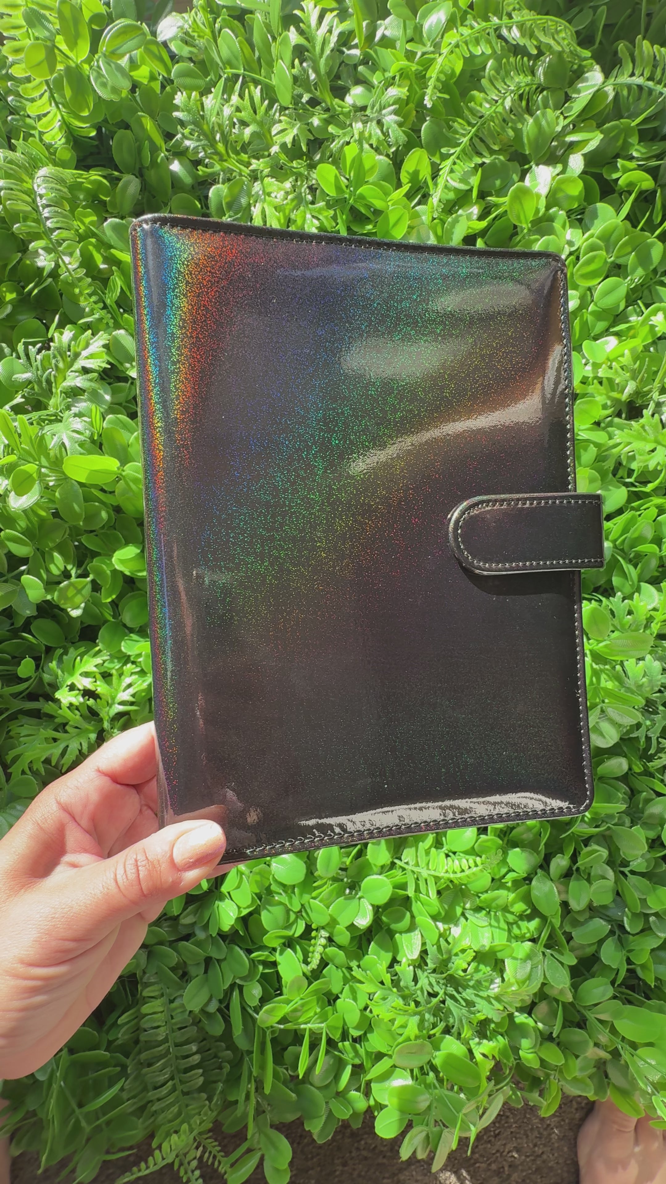 Loose Leaf 6-ring Binder A5 Planner Cover | Black Moonstone