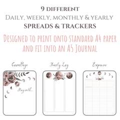 Stay Wild Download Bullet Journal PDF printable for planner, calendar - A4 and A5 first 3