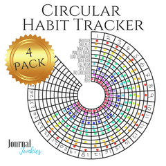 Circular habit tracker 4 pack pdf download cover image