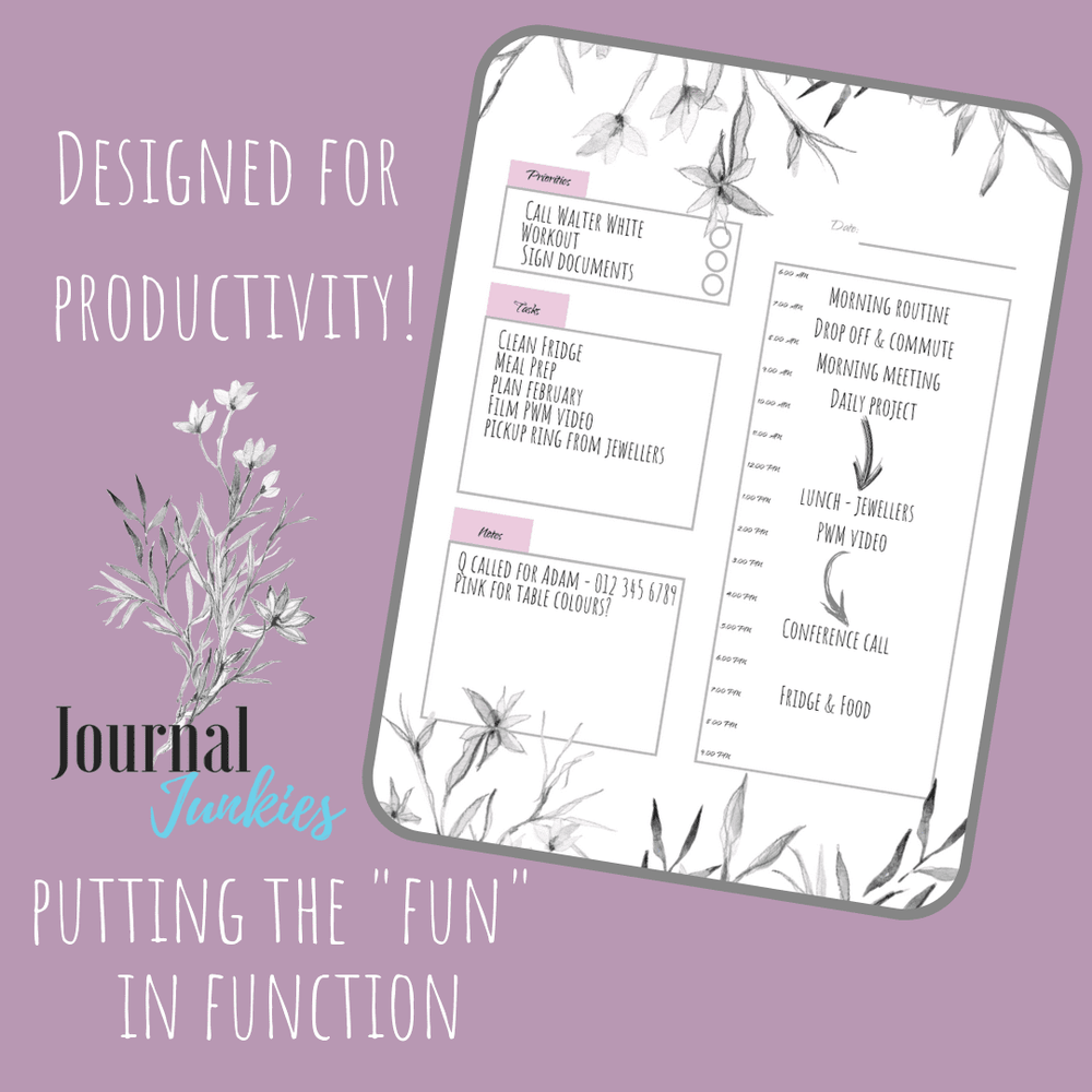 PDF Rustic jungle bullet journal printable pdf download for A5 A4 example