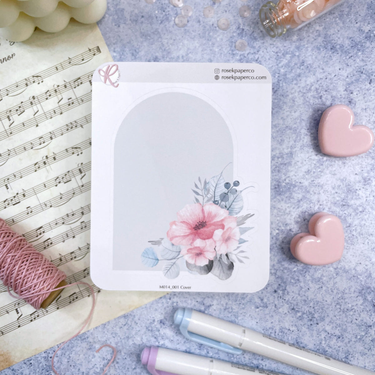 Rose K Paper Co Decorative Stickers AVALYN Collection | Floral Arches