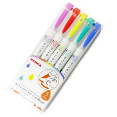 JOURNAL JUNKIES Zebra Mildliners Brush Pens Orange Pack NZ
